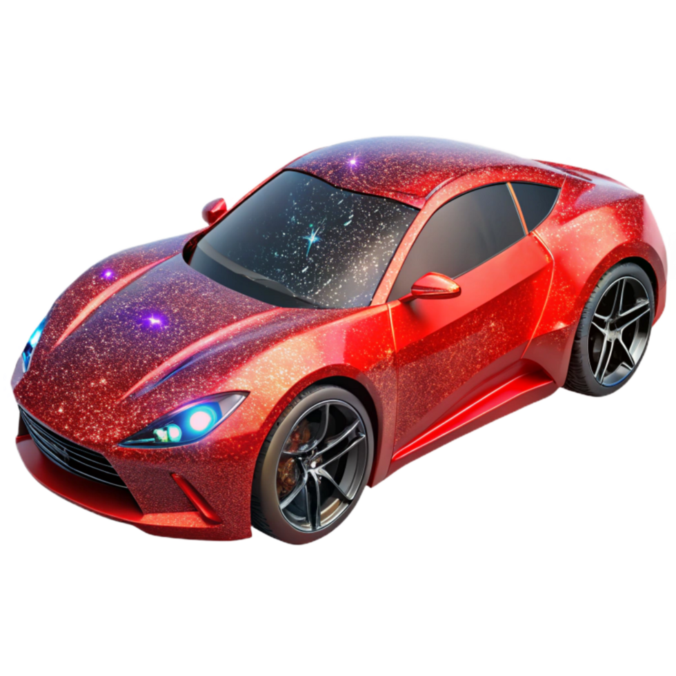 beautiful abstract Red Sports Car Side View Isolated high resolution png