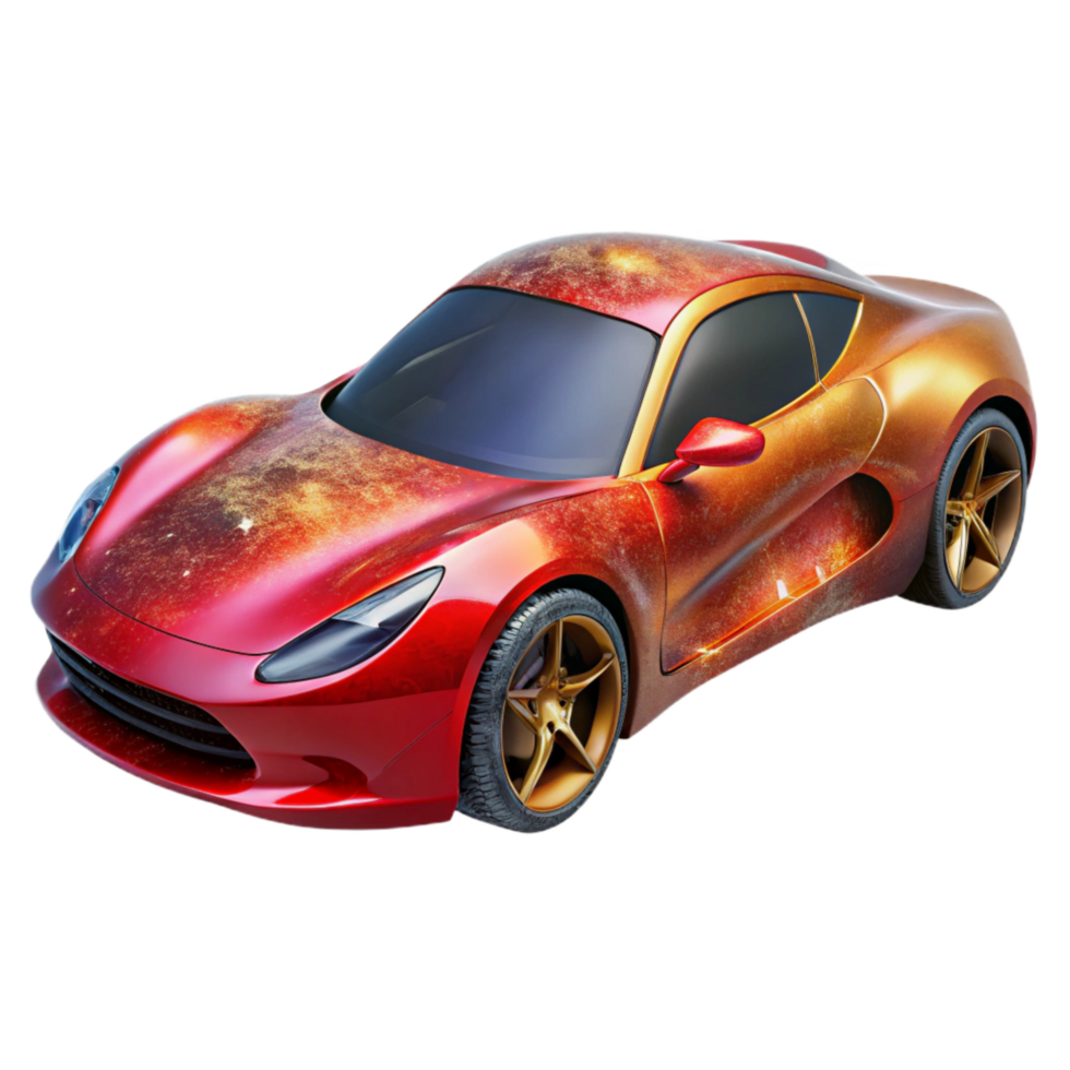 magnificent traditional Red Sports Car Side View Isolated high quality png