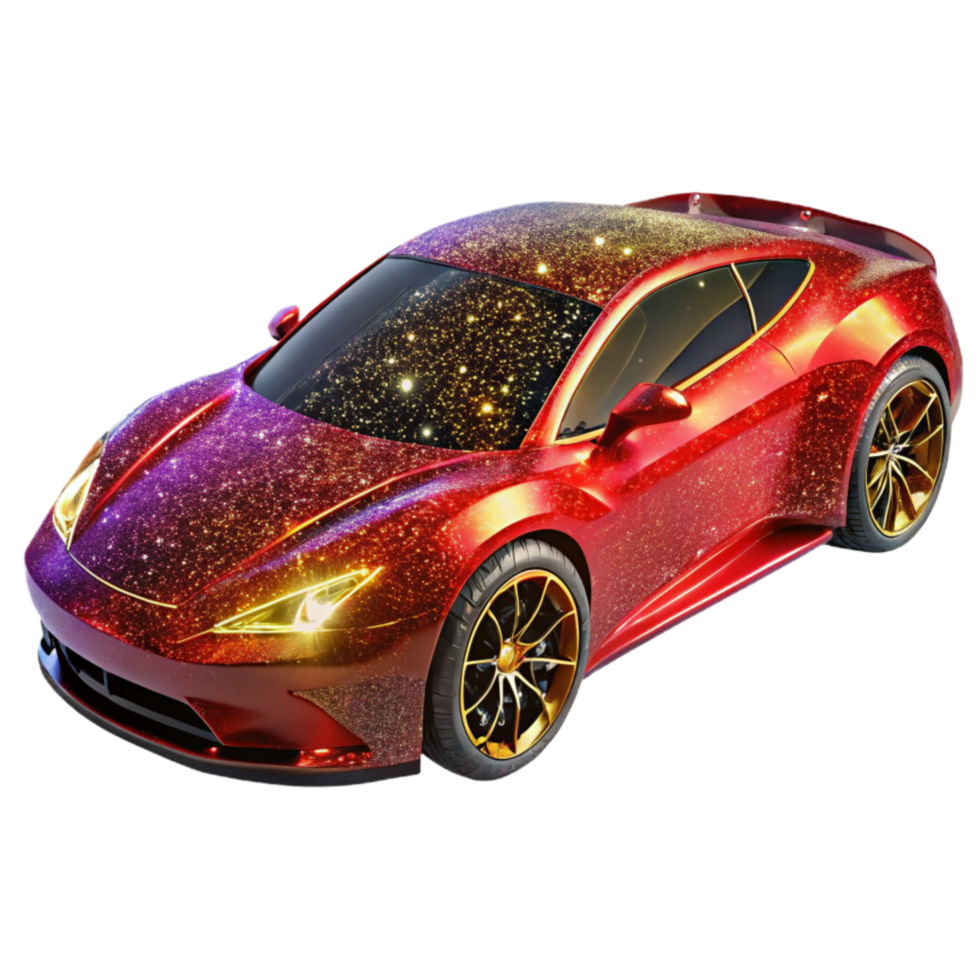 serene classic Red Sports Car Side View Isolated high resolution png