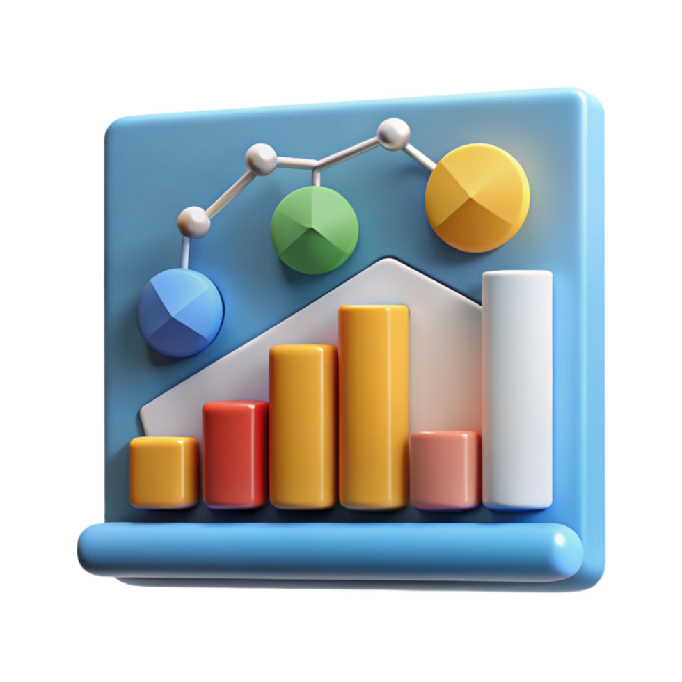 elegant artistic Data analytics chart premium png