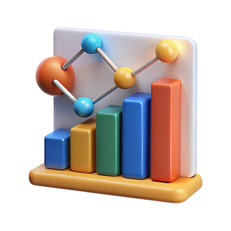 elegant artistic Data analytics chart high quality png