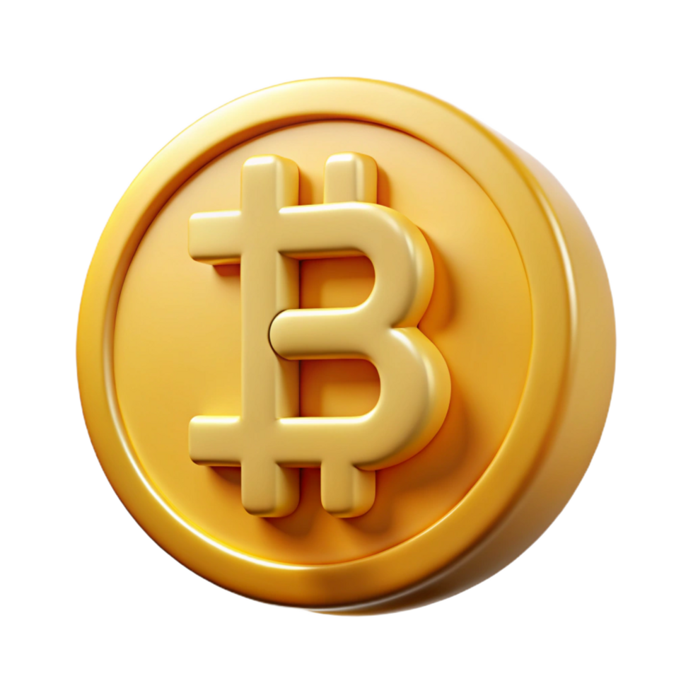 beautiful creative Bitcoin cryptocurrency symbol original png