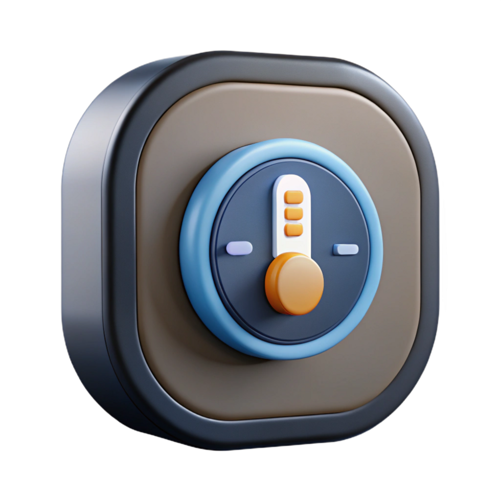 vibrant artistic Smart thermostat premium png
