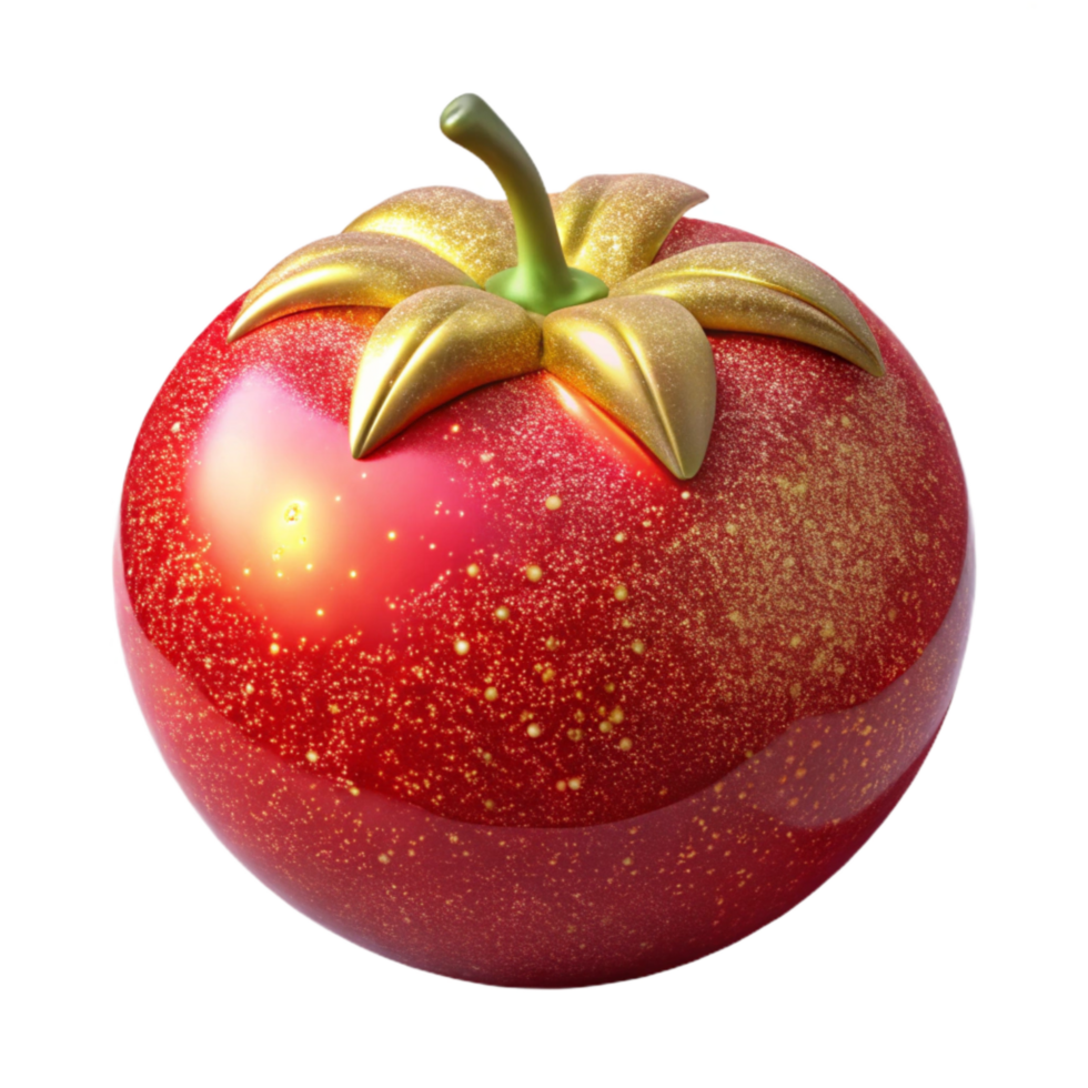 vibrant classic Red Tomato Side View Transparent Background high quality png