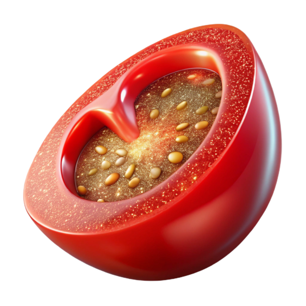 wonderful contemporary Red Tomato Slice Cross Section Element premium png