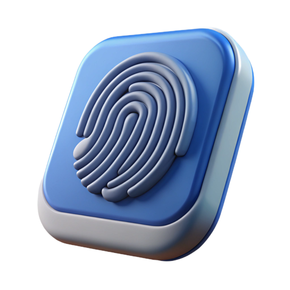 elegant artistic Biometric fingerprint scanner authentic png