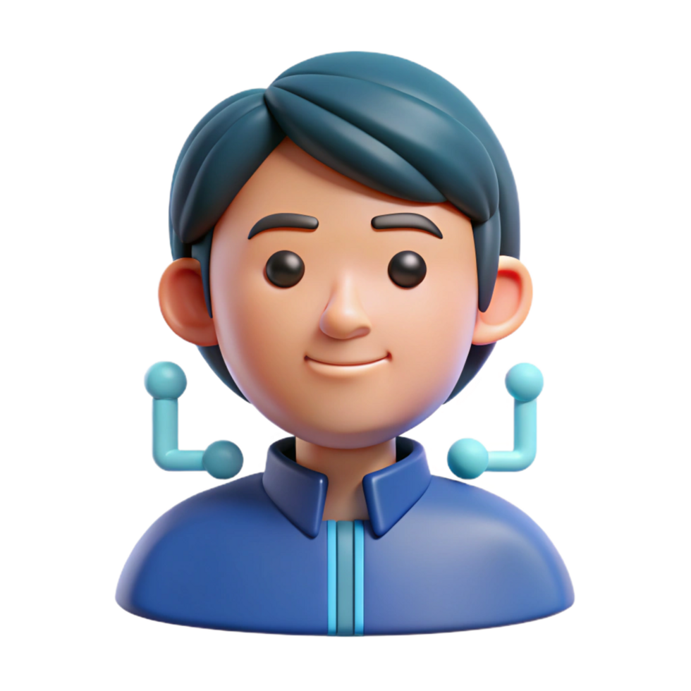 wonderful artistic Facial recognition technology icon professional png