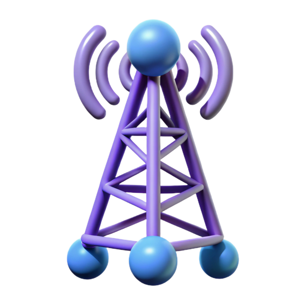 beautiful modern 5G network tower professional png