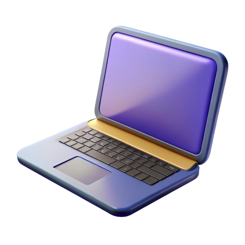 serene modern Laptop computer with webcam cover premium png