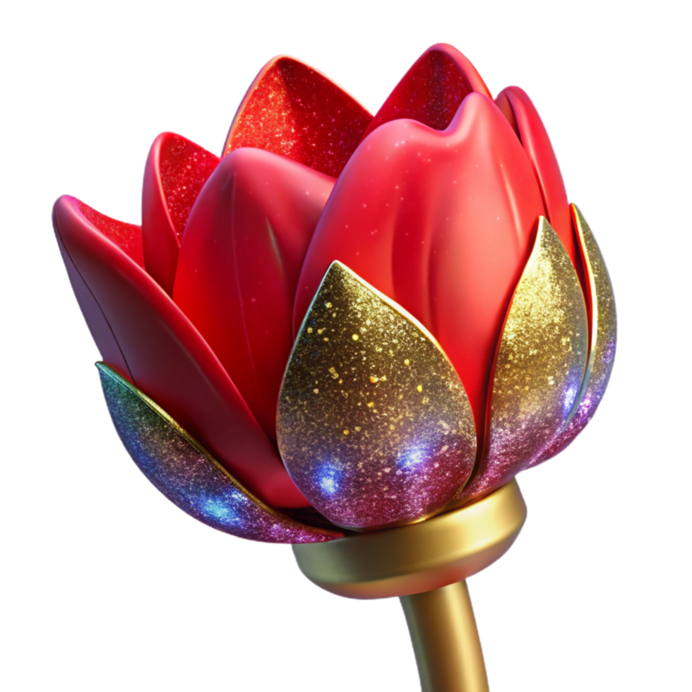 stunning rustic Red Tulip Front View Isolated original png