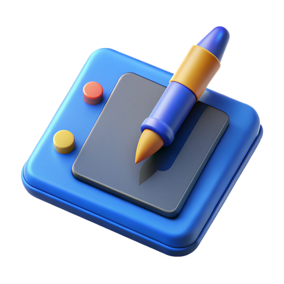 serene artistic Graphics tablet with stylus high resolution png