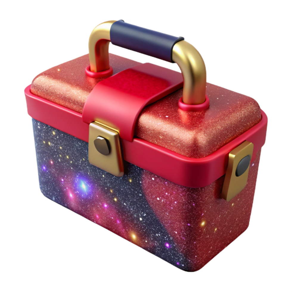 stunning rustic Red Toolbox Front View Isolated professional png