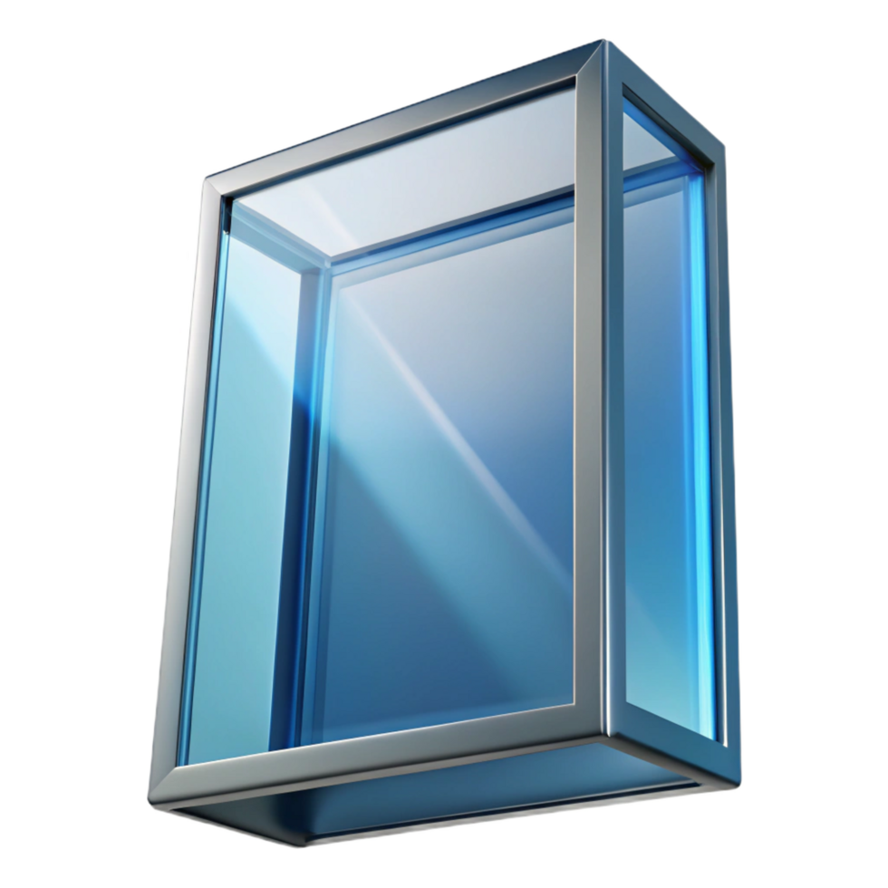 serene vintage Glass pane authentic png