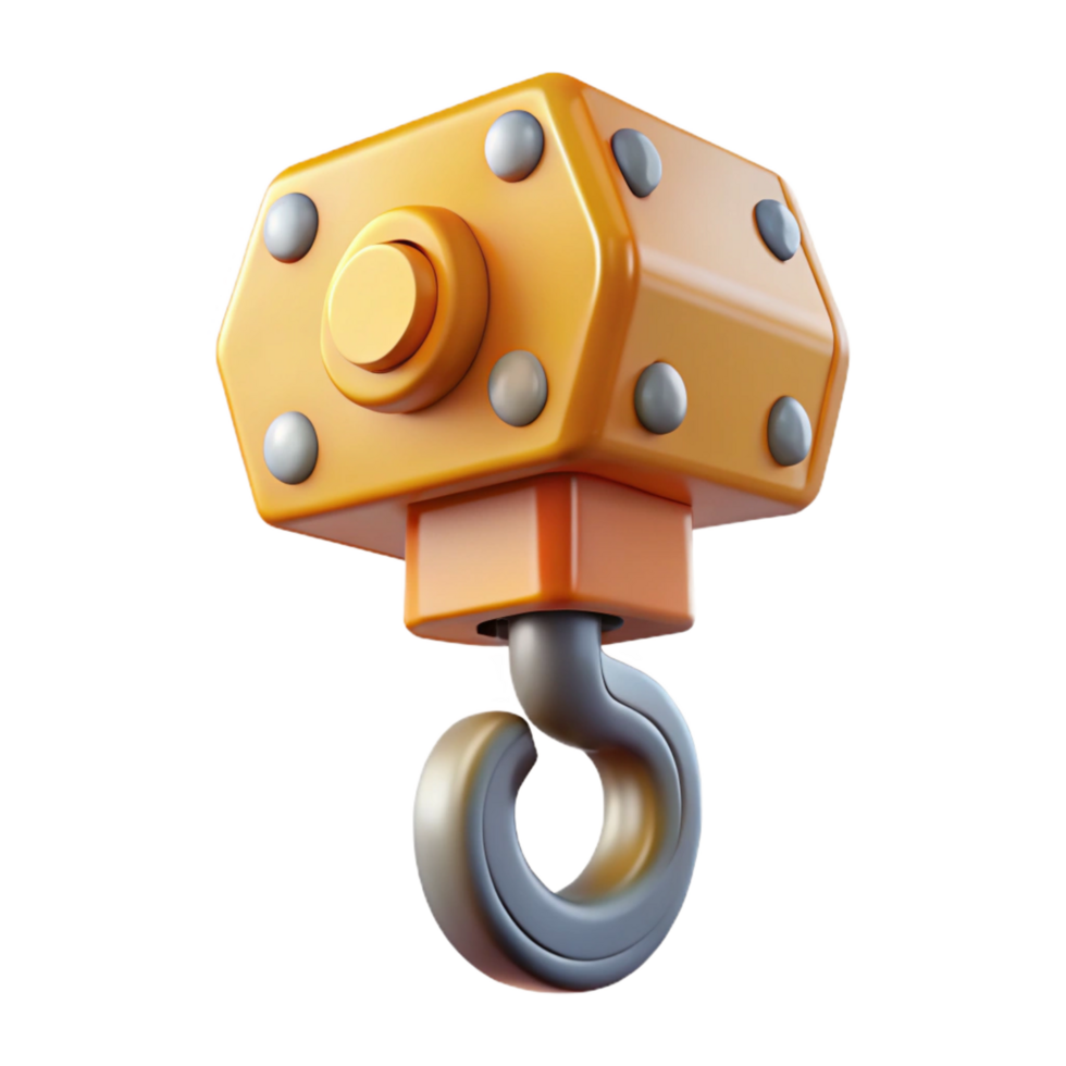 wonderful vintage Construction crane hook block high resolution png