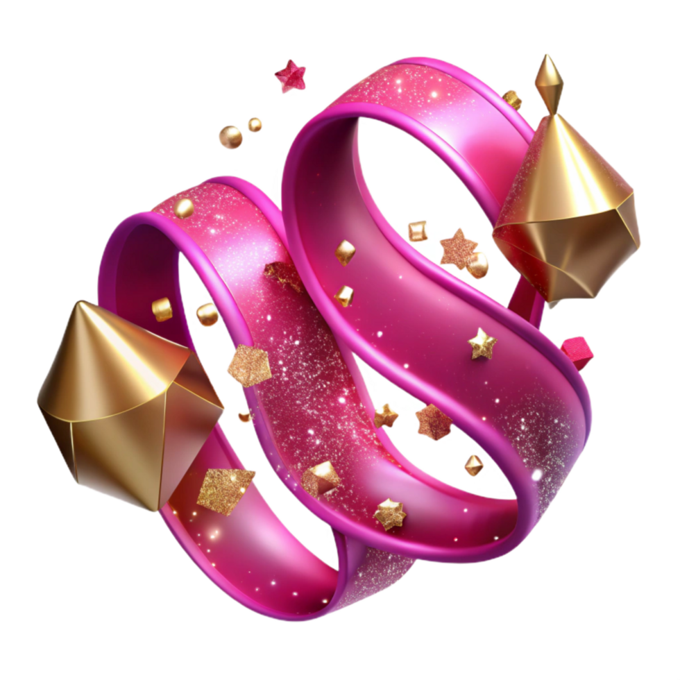 beautiful classic Ribbon Banner with Swirls Cutout on Transparent Background exclusive png