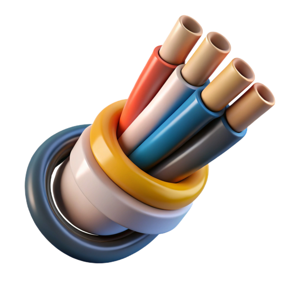 dramatic rustic Bundle of electrical wires high quality png