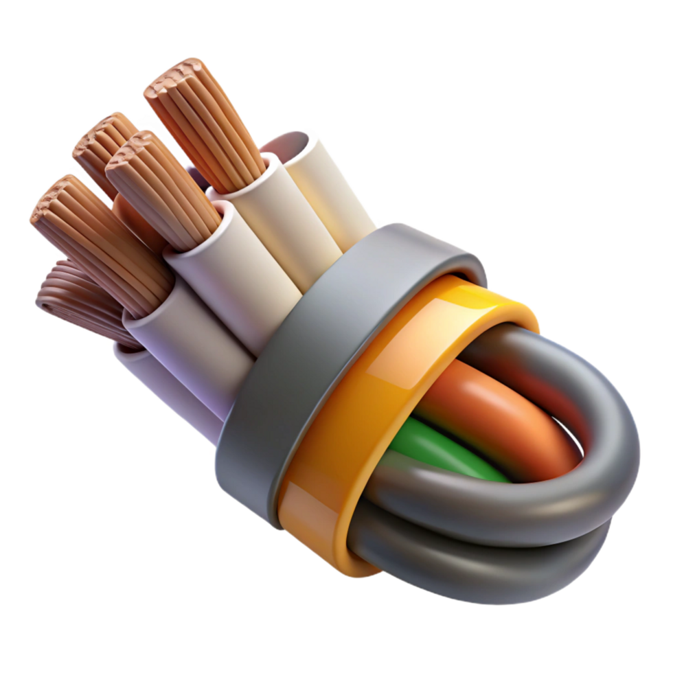 serene artistic Bundle of electrical wires genuine png