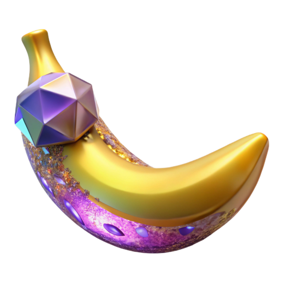 dramatic artistic Ripe Banana Single Peeled Isolated Element detailed png