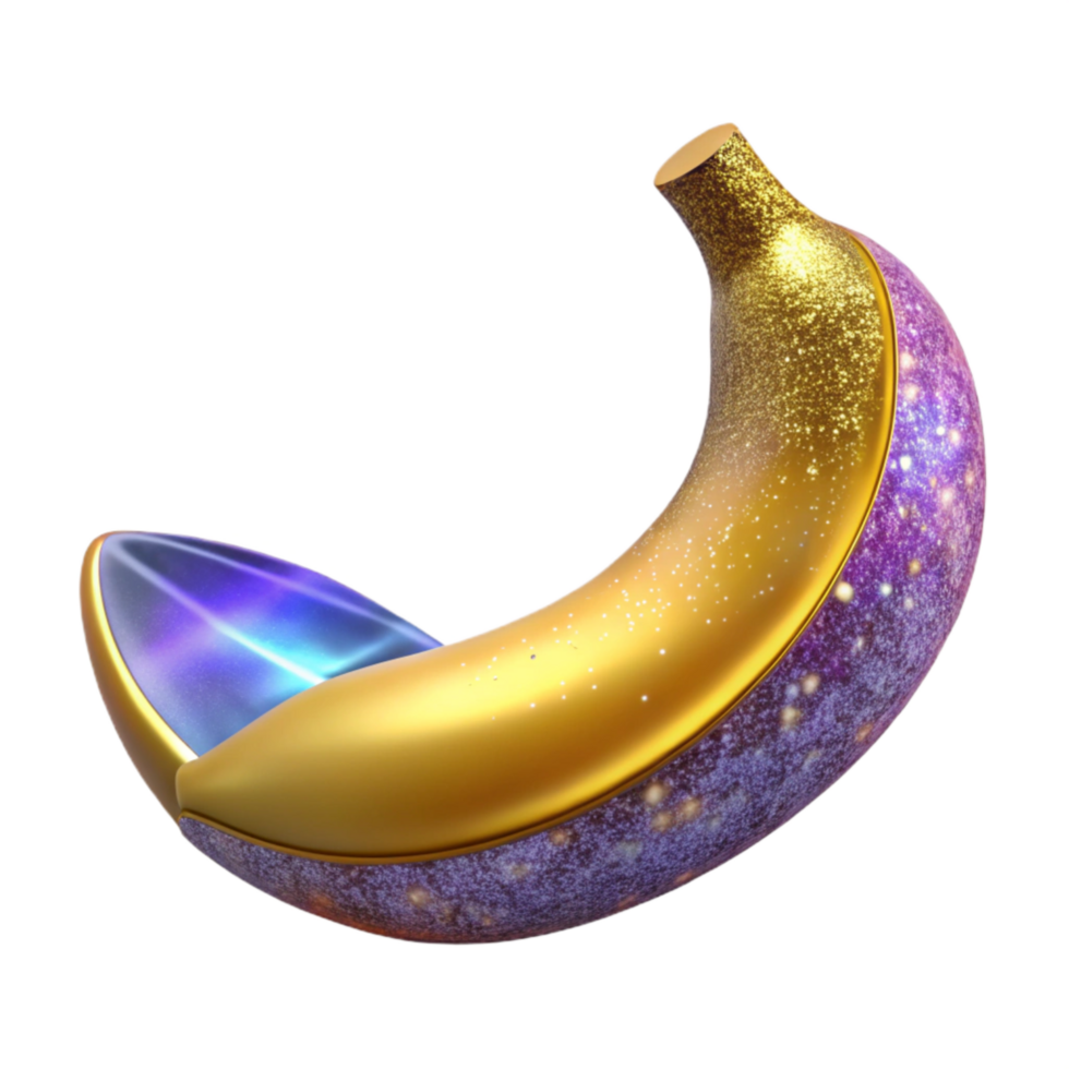 vibrant vintage Ripe Banana Single Peeled Isolated Element high quality png