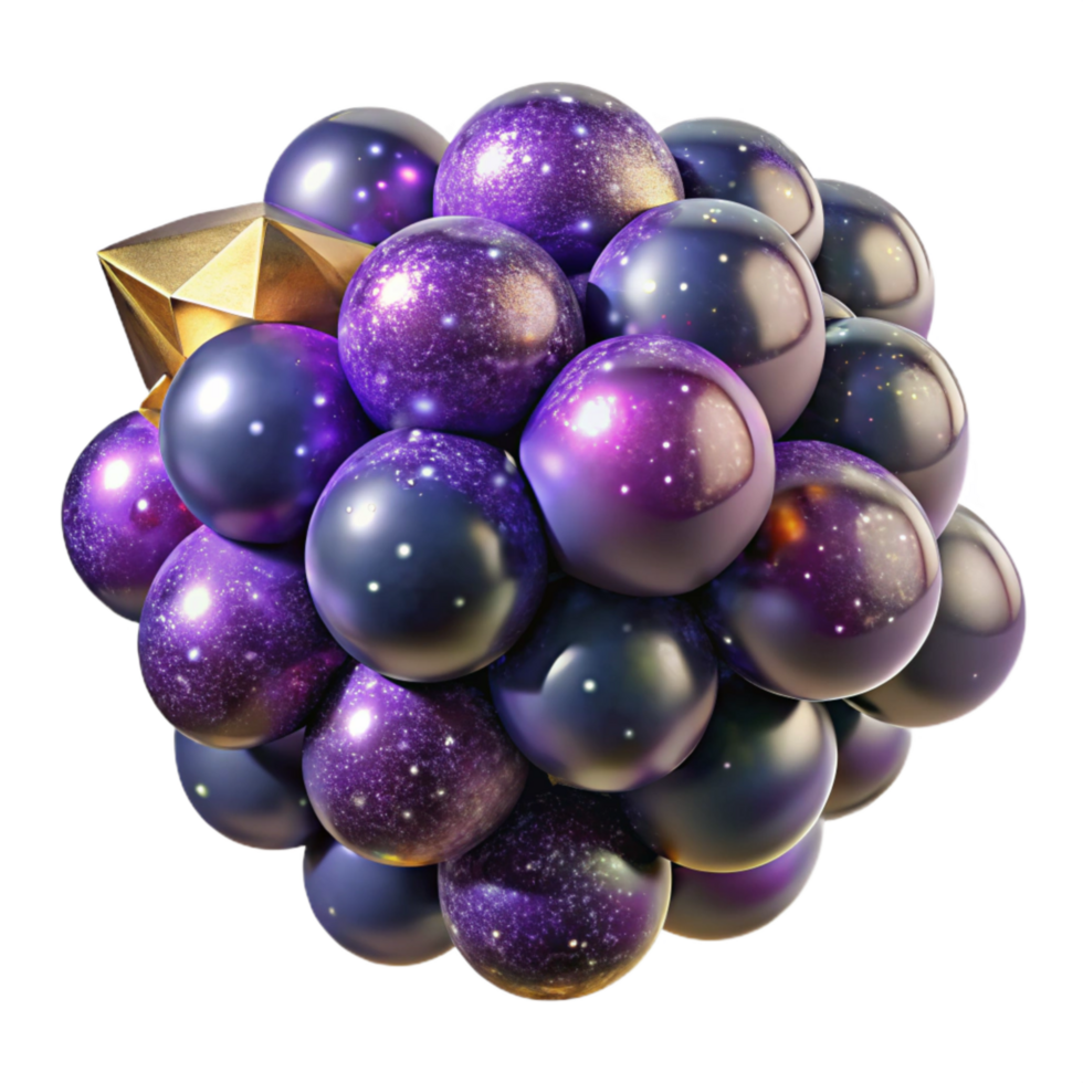 serene creative Ripe Grapes Cluster Isolated Cutout png