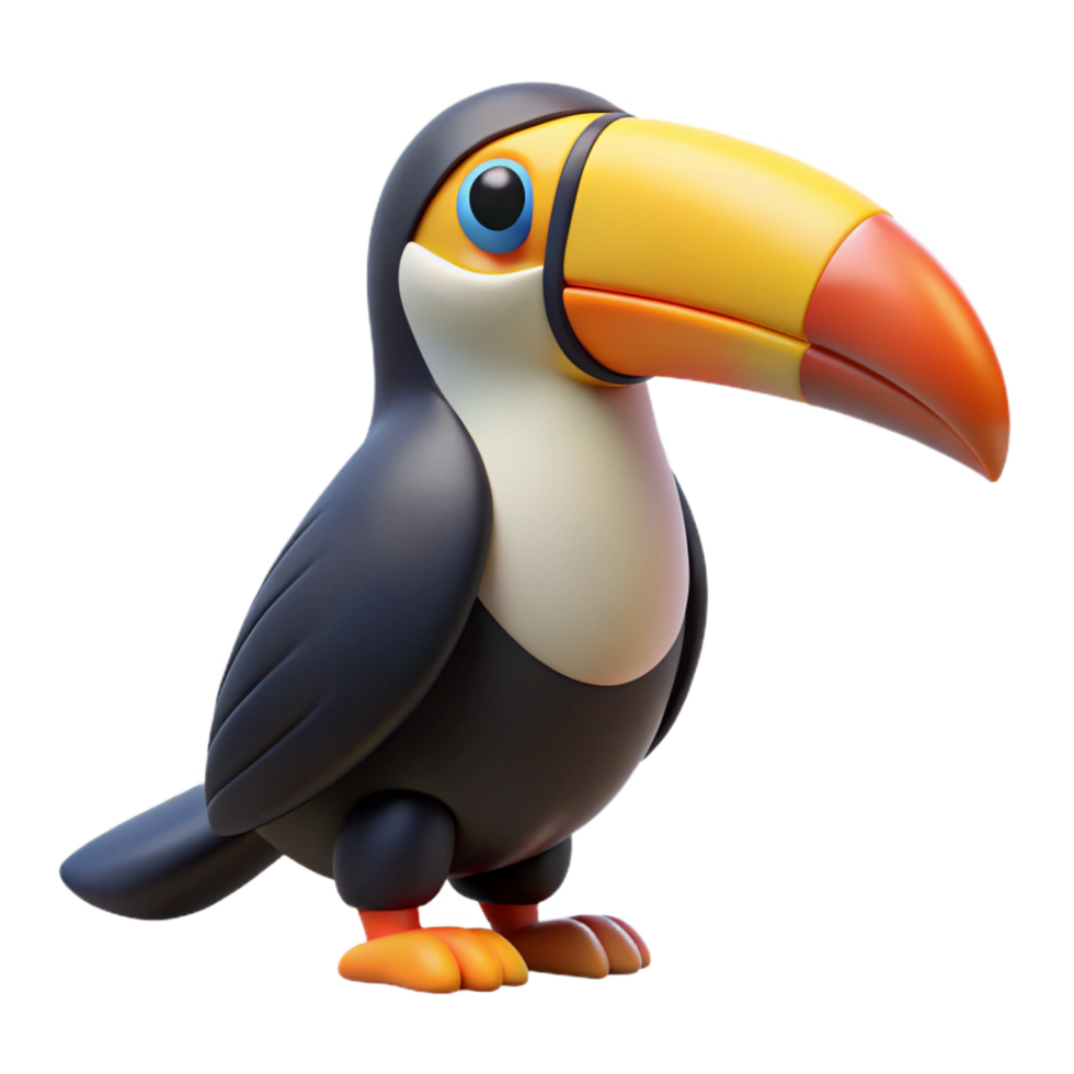 wonderful vintage A toucan, perched no perch visible , 4K png