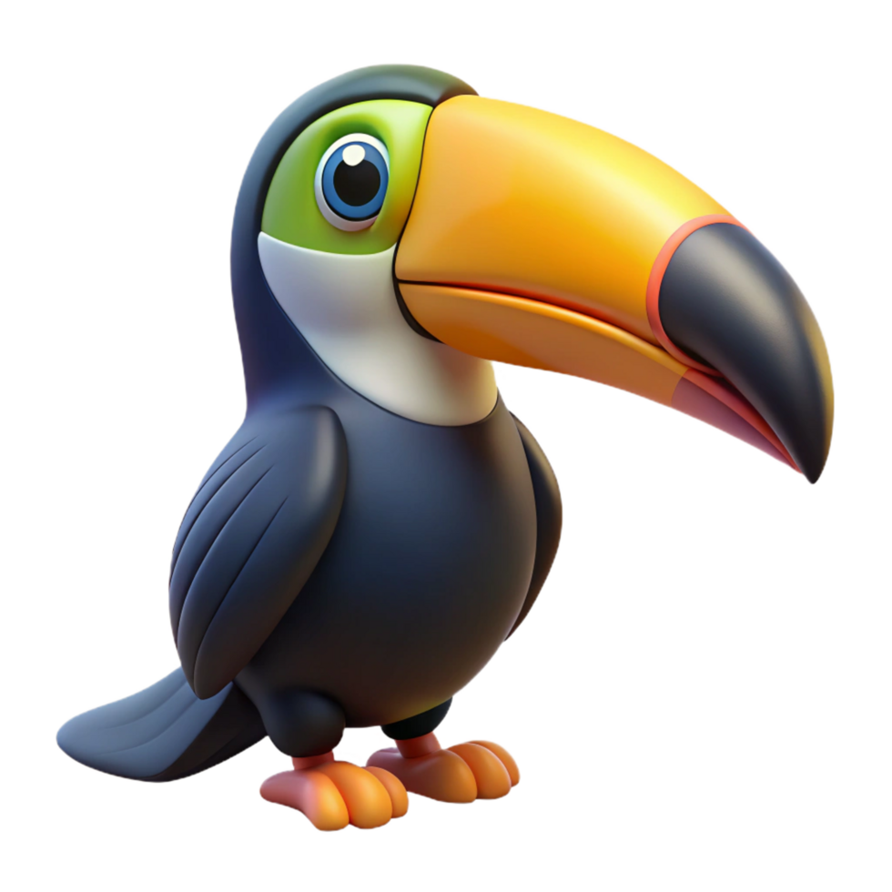 beautiful artistic A toucan, perched no perch visible , original png