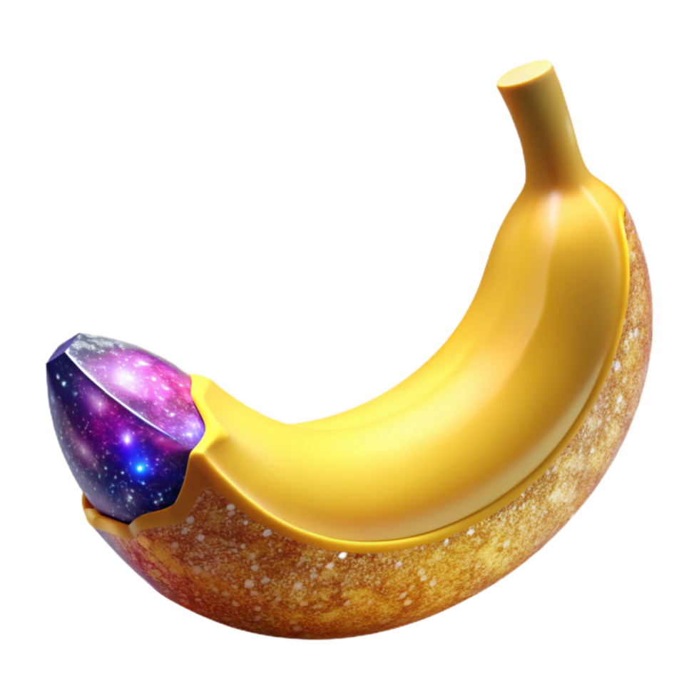 dramatic modern Ripe Yellow Banana Peeled Isolated exclusive png