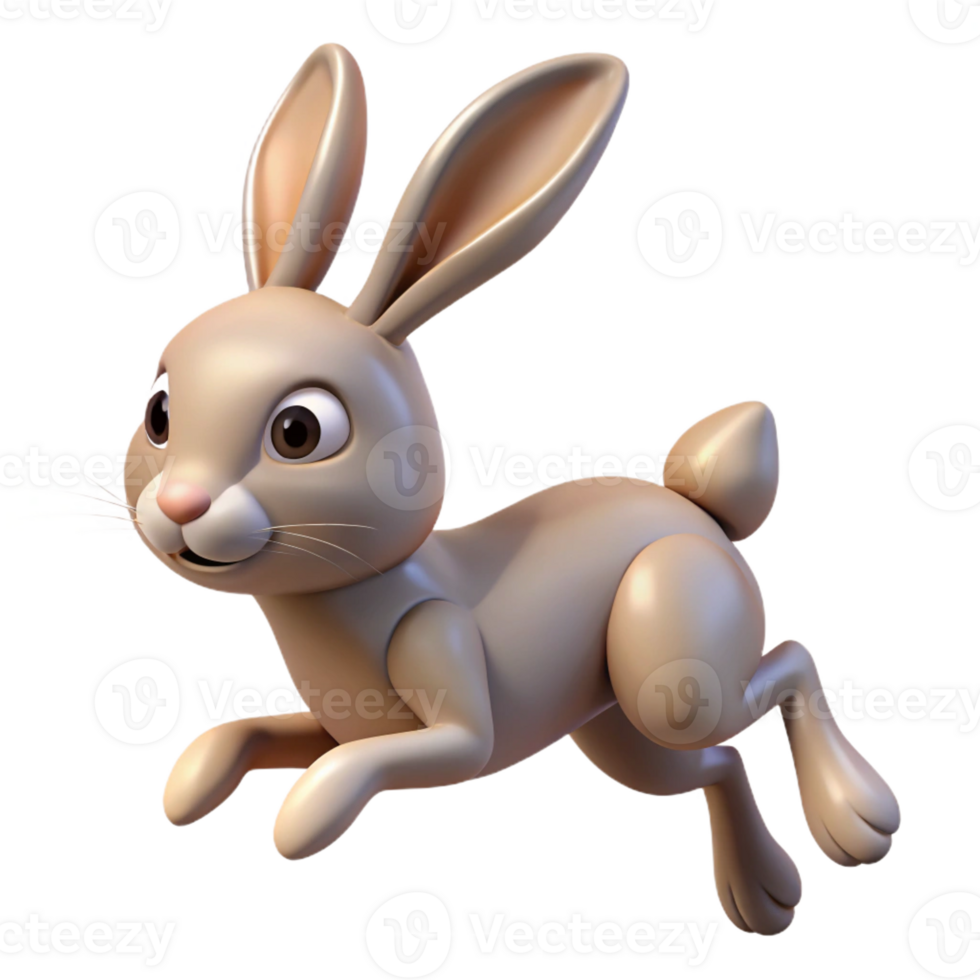 stunning classic A hopping rabbit high quality png