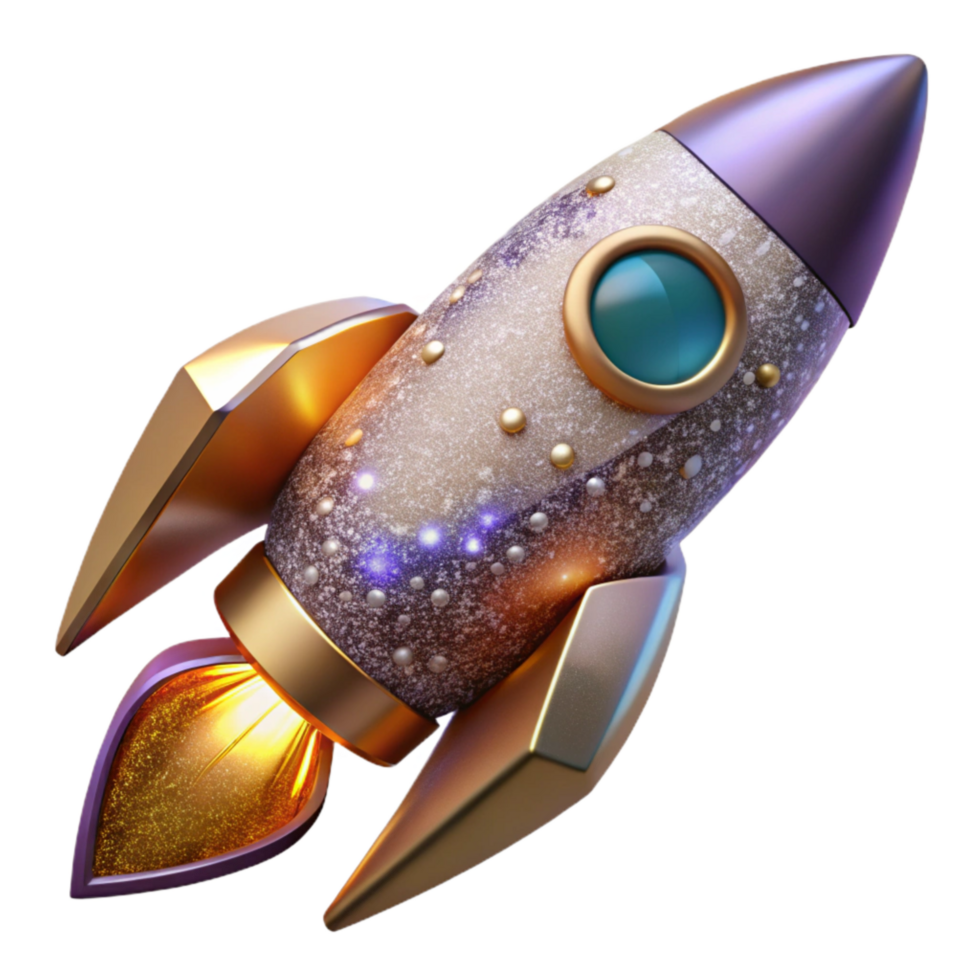 magnificent modern Rocket with Fins Deployed Cutout Isolated Element original png