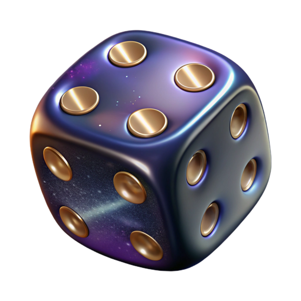 magnificent creative Rolling Dice Showing Six Transparent Background high resolution png