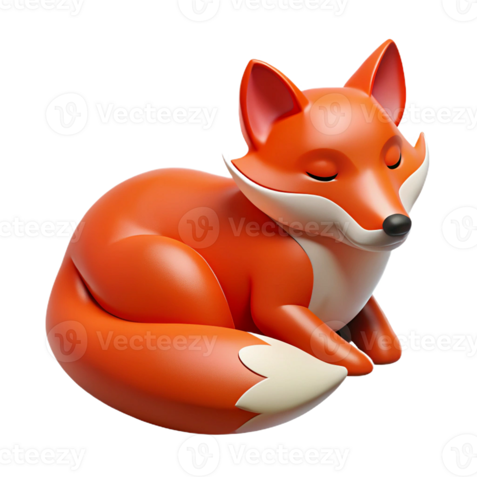 dramatic traditional A resting red fox exclusive png