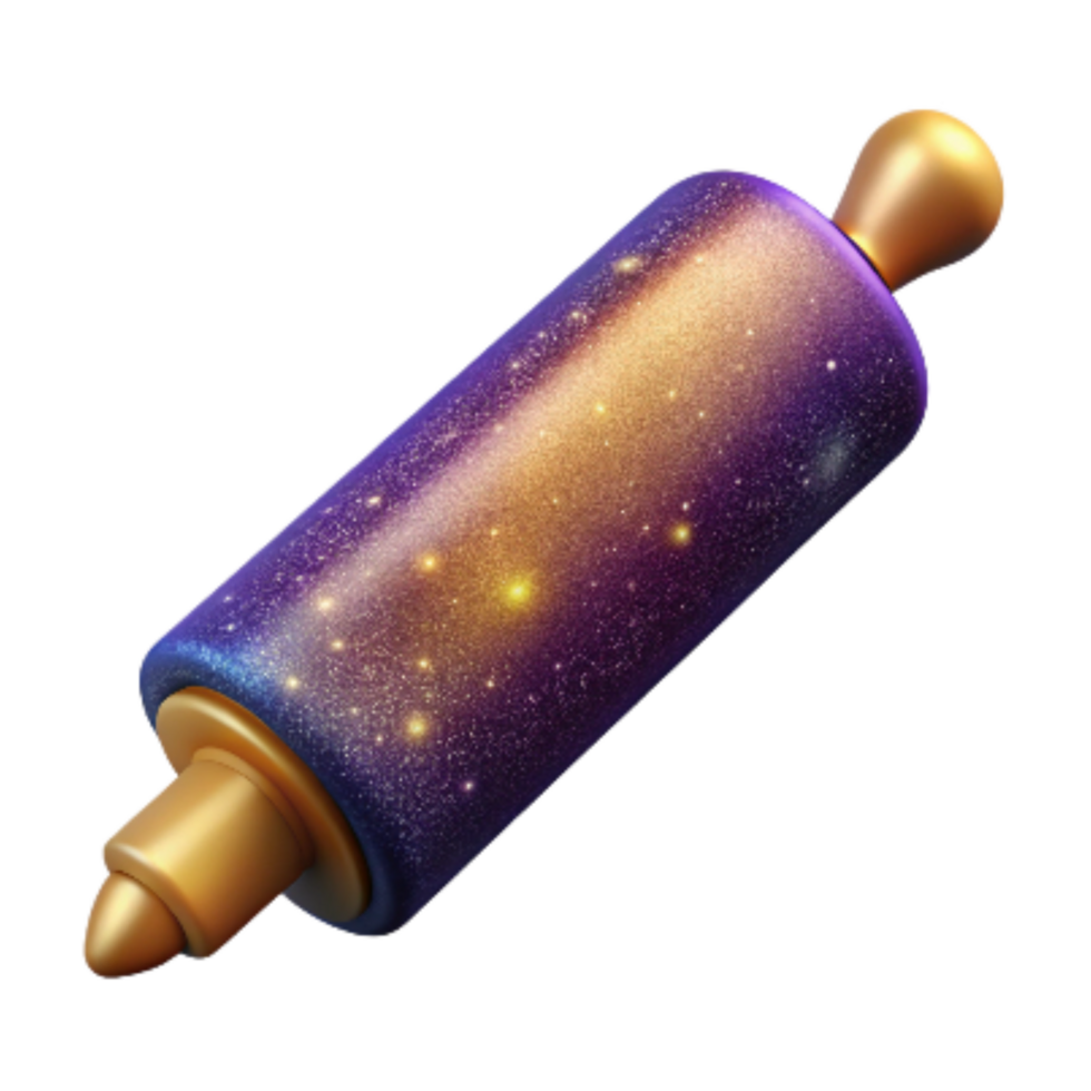 dramatic modern Rolling Pin Side View Isolated Element high resolution png