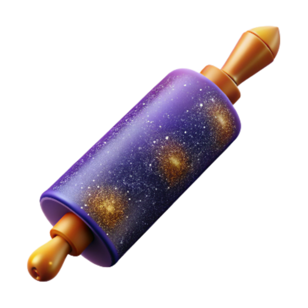 serene artistic Rolling Pin Top View Isolated Transparent Background high resolution png