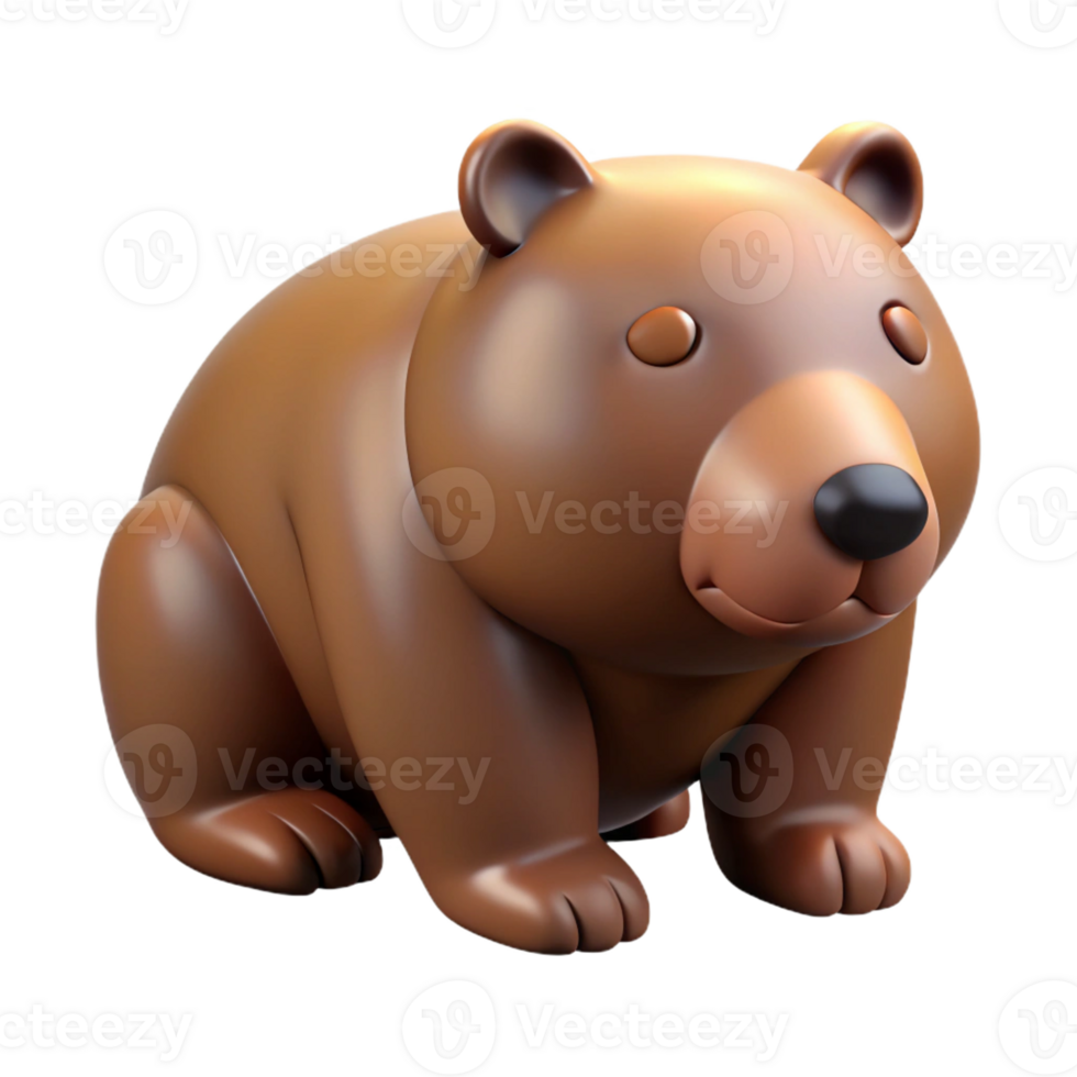extraordinary creative A hibernating brown bear professional png