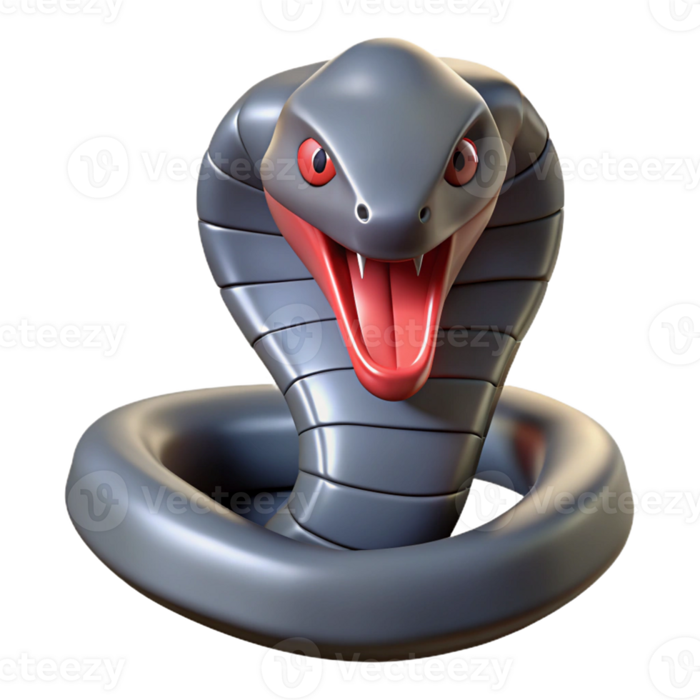 serene creative A cobra with hood expanded genuine png
