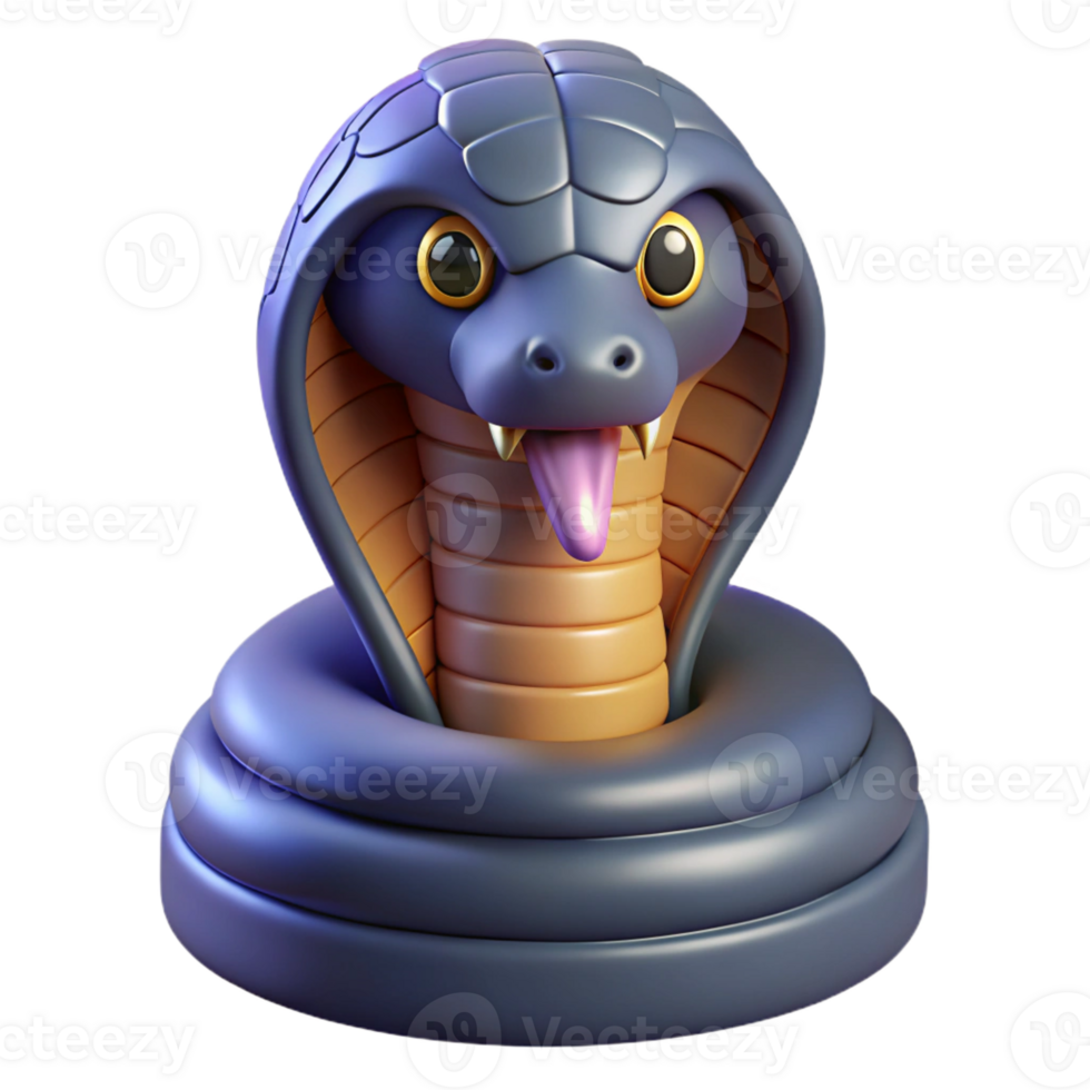 beautiful creative A cobra with hood expanded premium png
