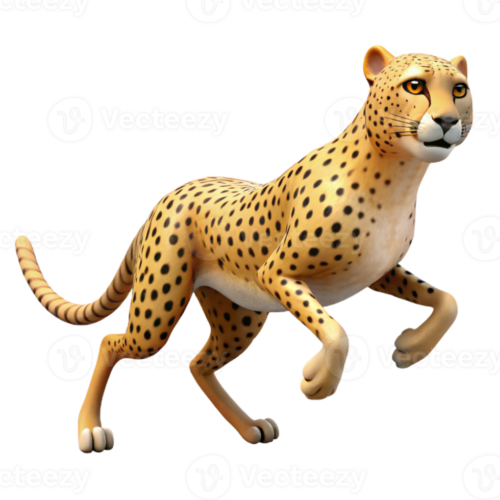 extraordinary abstract A cheetah running at full speed professional png