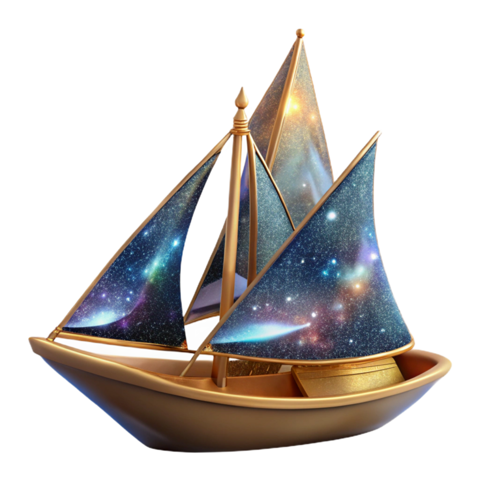 beautiful classic Sailboat with Full Sails Cutout high quality png