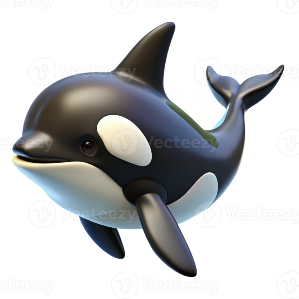 beautiful minimalist An orca breaching the surface authentic png
