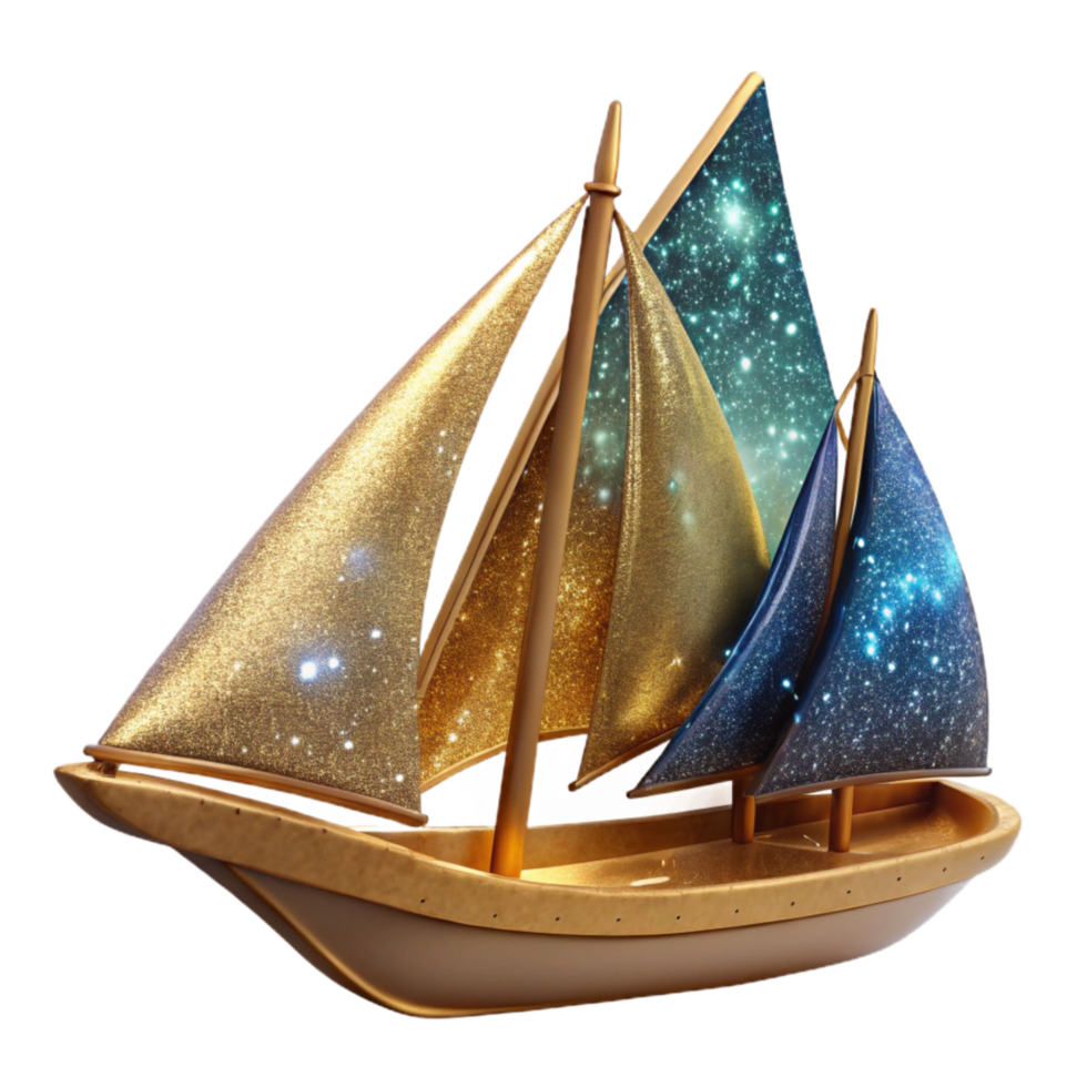 impressive minimalist Sailboat with Full Sails Cutout detailed png