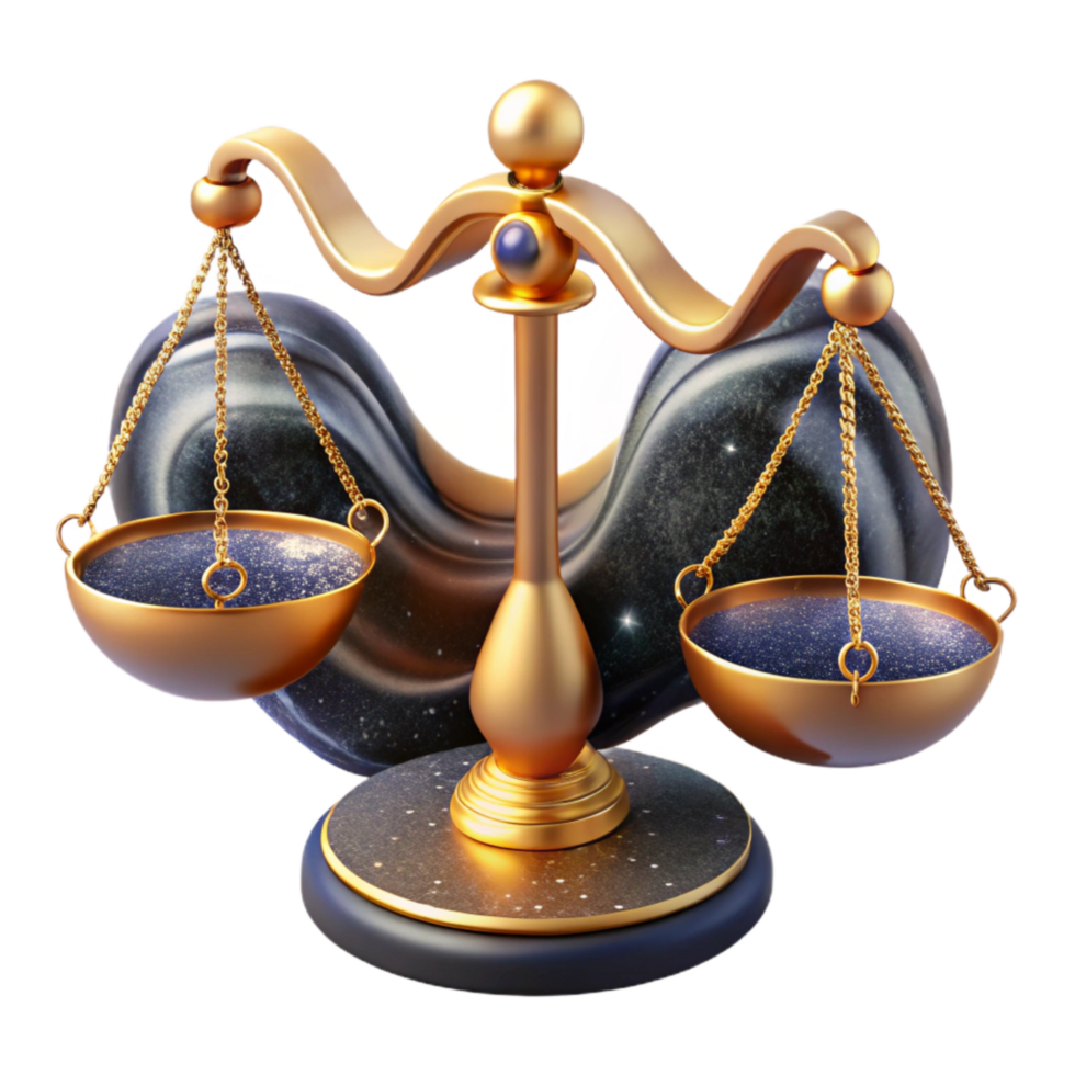 stunning abstract Scales of Justice Front View Cutout high resolution png