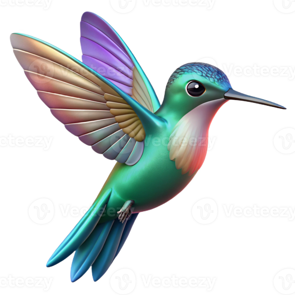 impressive creative A hummingbird hovering in mid-air high quality png