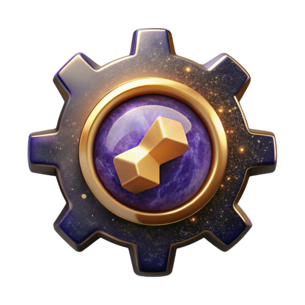 extraordinary contemporary Settings Icon Cutout with Gear Symbol png