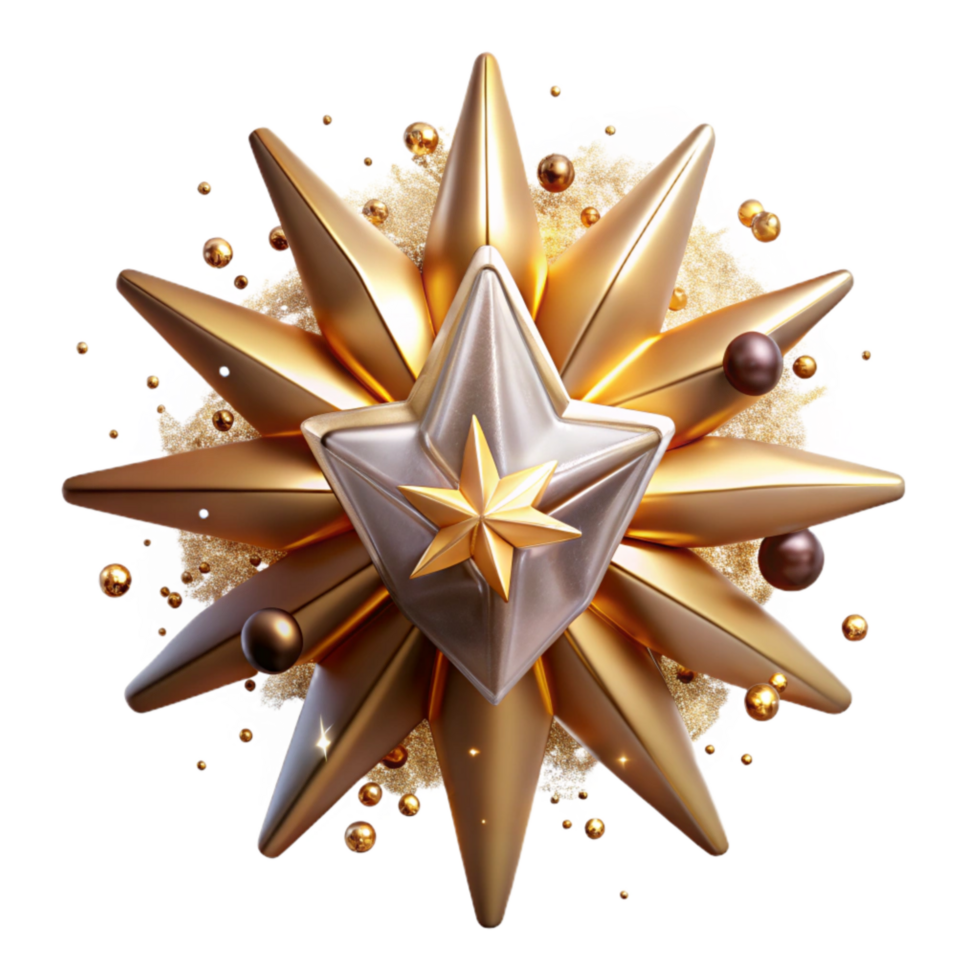 beautiful rustic Shining Star with Burst Effect Cutout genuine png