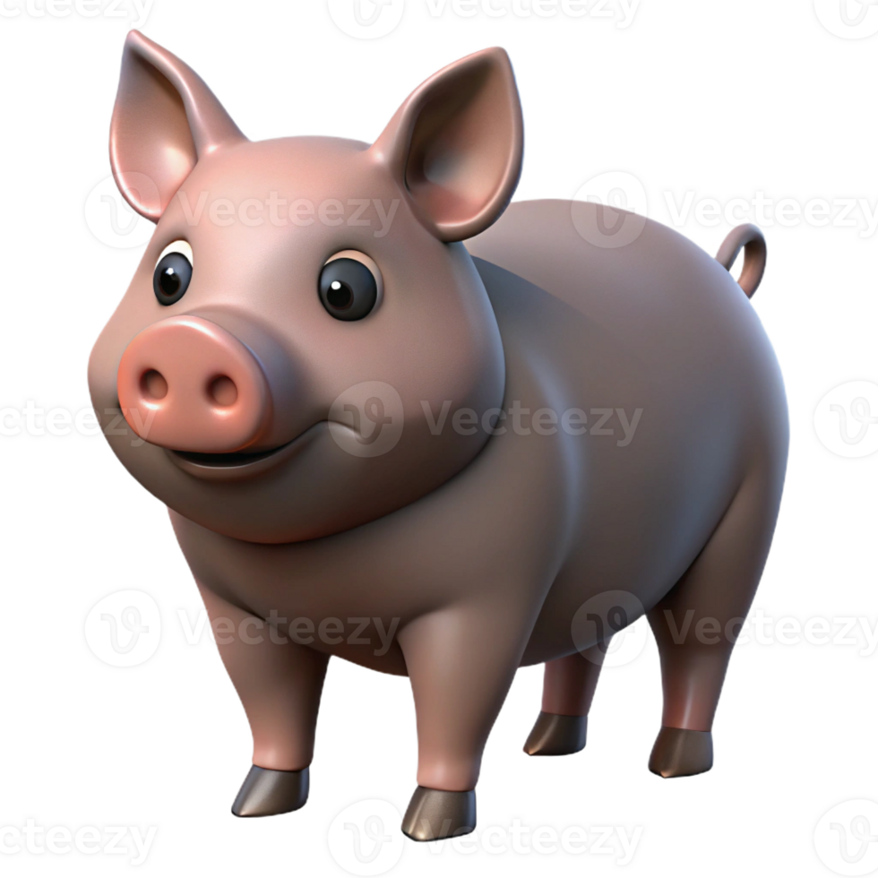 elegant rustic A pot-bellied pig standing genuine png