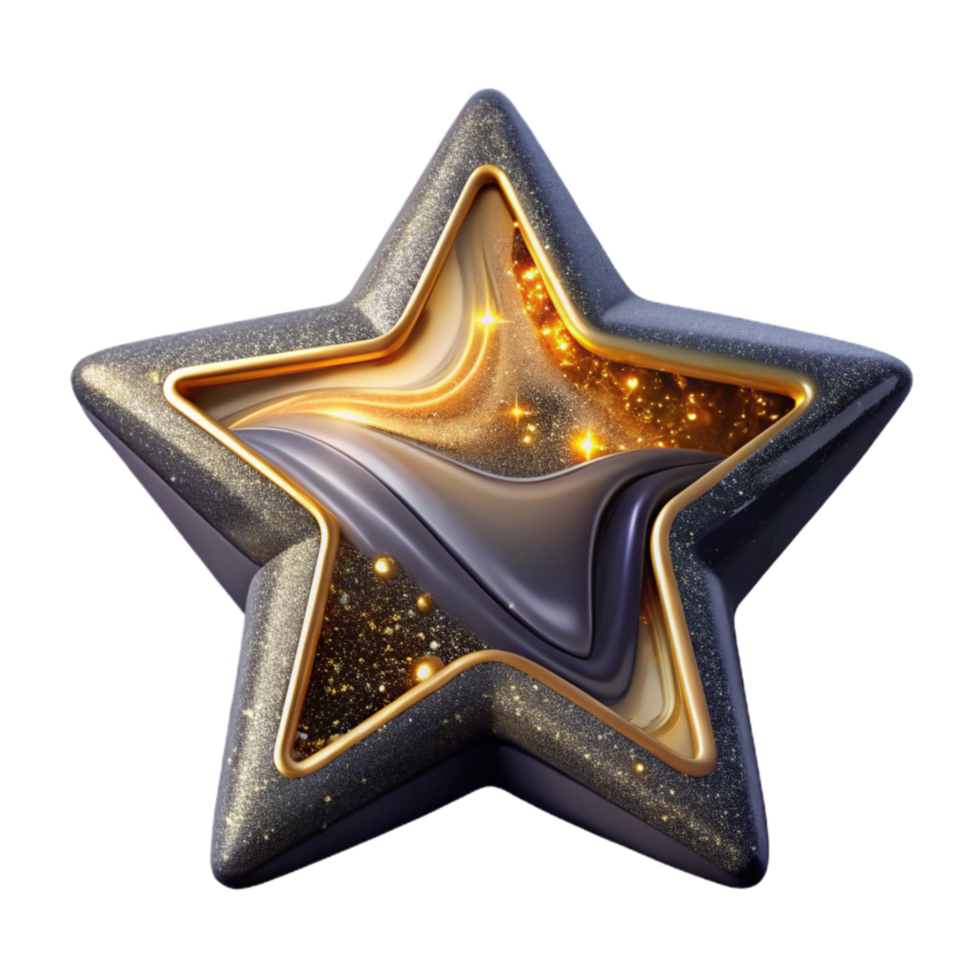elegant creative Shining Star with Twinkle Effect Cutout exclusive png
