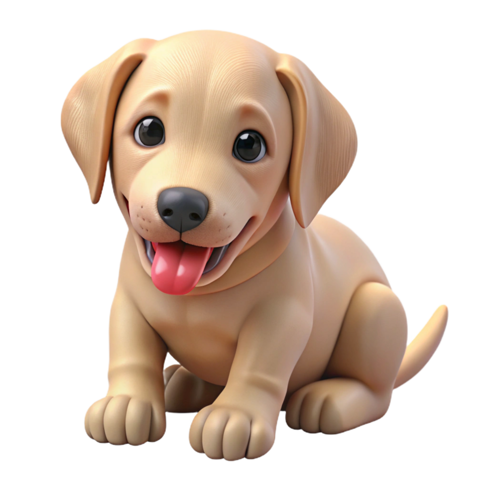 serene classic A Labrador retriever puppy chewing a toy toy not visible professional png