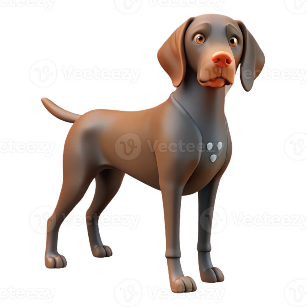 dramatic rustic A German Shorthaired Pointer pointing high quality png