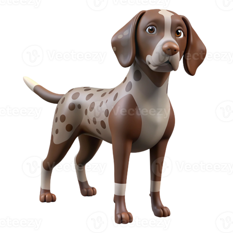 stunning rustic A German Shorthaired Pointer pointing high quality png