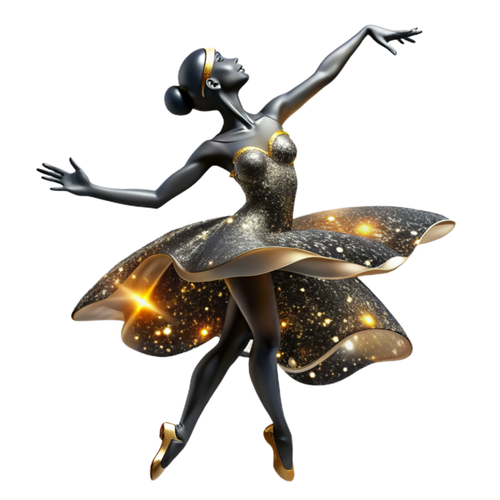 stunning classic Silhouette of a Ballet Dancer Cutout with Graceful Pose high quality png
